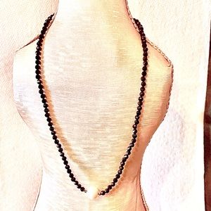 Fresh water pearl onyx choker necklace